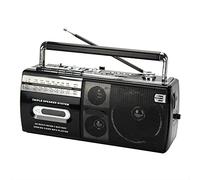 Retro Radio and Recorder, with AM/MW/SW1-2, Portable Radio Cassette Recorder & Player, Bluetooth Receiver+Speakers for Family Gathering/Travel