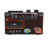 Retro Radio Cassette Player, AM/FM Radio Stereo Portable Cassette Player CasetteTape Player Recorder with Earphone Jack, Support Storage Card and USB (UK Plug)