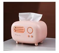 Retro Radio Shape Tissue Cover Box, Practical and Cute for Kitchen,Bathroom Vanity Countertops, Bedroom Dressers,Night Stands, Desks and Tables, Creative Gift (Retro Radio Pink)