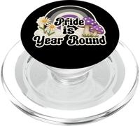 Retro Rainbow Pride is Year Round Daisies Asexual Colors PopSockets PopGrip for MagSafe