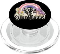 Retro Rainbow Pride is Year Round Daisies Genderfluid Colors PopSockets PopGrip for MagSafe