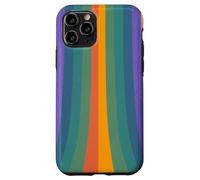 Retro Rainbow Stripe Pattern Vintage 70s Boho Aesthetic Case for iPhone 11 Pro