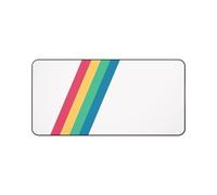 Retro Rainbow Striped Desk Mat,simple and Colorful Mouse Pad,modern Aesthetic Workspace, A Gift for College Students, Laptop Mat(300X800X3mm)
