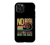 Retro Rainbow Sunset - No Rush Tortoise already won the race Case for iPhone 11 Pro