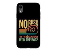 Retro Rainbow Sunset - No Rush Tortoise already won the race Case for iPhone XR