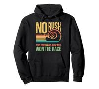 Retro Rainbow Sunset - No Rush Tortoise already won the race Pullover Hoodie