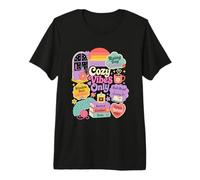 Retro Rainy Day Reading Comfort Aesthetic Premium T-Shirt