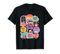 Retro Rainy Day Reading Comfort Aesthetic T-Shirt