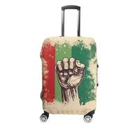 Retro Raised Fist Mexico Flag Travel Luggage Cover Washable Suitcase Cover Baggage Protector Covers for Women Men S