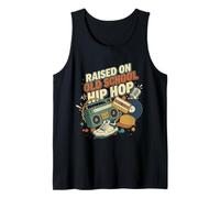 Retro Raised On Old-School Hip Hop Cassette Street 80s 90s Tank Top