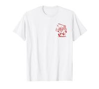 Retro Ramen Noodles Mascot Pocket Tee Tokyo Japan Back Print T-Shirt