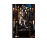 Retro Rat King Art Poster Canvas Poster Bedroom Decor Landscape Office Room Decor Gift 8" L X 12" W
