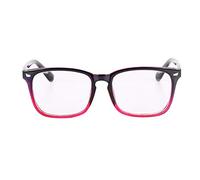 Retro Reading Eyeglasses Non-prescription Plastic Eyeglasses Frame with 0 Magnification Clear Lenses Comfort Spring Hinges Vintage Spectacles Stylish Plain Eyewear Reader for Men Women All Types Faces