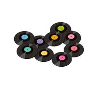 Retro Record Coasters | Funny Music Coasters Disk Furniture Record Decoration - Classic Cups Holder Drinks Equipment Decoration for Families, Friends
