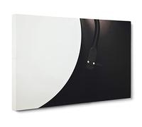 Retro Record Music Player Modern Canvas Wall Art Print Ready to Hang, Framed Picture for Living Room Bedroom Home Office Décor, 24x16 Inch (60x40 cm)