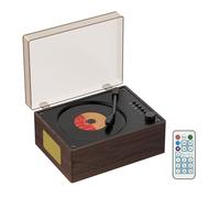 Retro Record Player, Home CD Music Player with Speakers & Remote Control, 360° Spatial Sound Effect, Supports USB/AUX/Type-C, 3.5mm AUX Desktop CD Player for Bedroom, Party,A
