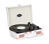 Retro Record Player Vinyl LP Stereo Speakers Audio USB Portable Rose Gold