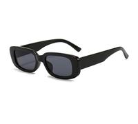 Retro Rectangle Sunglasses for Women Men Trendy 90s Y2K Womens Sunglasses | Long Keeper Narrow Square Black Sunglasses Rectangular 2000s Vintage Shades for Daily Beach Festival Travel
