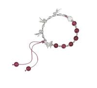 Retro Red Beaded Bracelet For Women High End National Style Bracelet Elegant And Versatile Hand Jewelry Young Men Watches (Red, One Size)