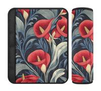 Retro Red Calla Lily Flowers 2 Pack Accessories for Your car More Comfort Driving for Truck accesorios para carro