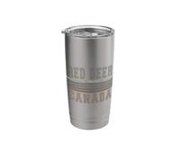 Retro Red Deer Canada Stainless Steel Insulated Tumbler