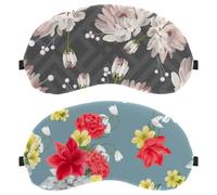 Retro Red Flower 2-Pack Light-Blocking Soft Breathable Eye Masks Sleep Mask Eye Patch