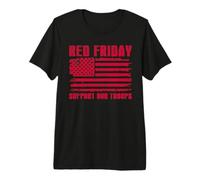 Retro RED Friday Support Our Troops Patriotic American Flag Premium T-Shirt