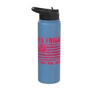 Retro RED Friday Support Our Troops Patriotic American Flag Stainless Steel Insulated Water Bottle
