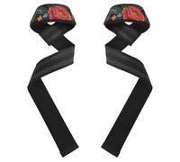 Retro Red Peony Flowers Lift Straps 26" Neoprene Padded Deadlift Straps for Weightlifting, Deadlifting, Exercise, Strength Training implementos de gym