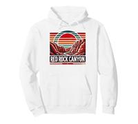 Retro Red Rock Canyon Nevada Souvenir Graphic Themed Print Pullover Hoodie