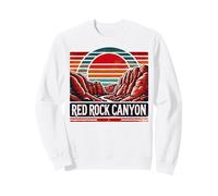 Retro Red Rock Canyon Nevada Souvenir Graphic Themed Print Sweatshirt