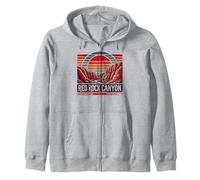 Retro Red Rock Canyon Nevada Souvenir Graphic Themed Print Zip Hoodie