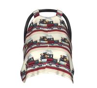 Retro Red Train Print Baby Car Seat Covers, Breathable Nursing Cover Breastfeeding Cover, Stroller Covers, Multi-use Infant Carseat Canopy, Baby Boys Girls Newborn Essentials