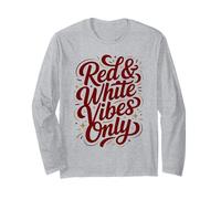 Retro RED White Vibes ONLY Field Day Competition Spirit Week Long Sleeve T-Shirt