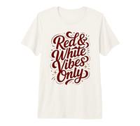 Retro RED White Vibes ONLY Field Day Competition Spirit Week Premium T-Shirt
