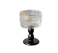 Retro relief ice cream glass high dessert ice cream yogurt bowl-black-diamond [200ml]