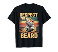 Retro Respect The Beard Bearded Dragon T-Shirt