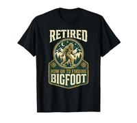 Retro Retired Finding Bigfoot Retirement Sasquatch T-Shirt