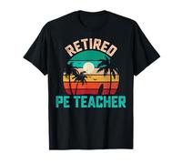 Retro Retired PE Teacher Physical Education Coach Retirement T-Shirt