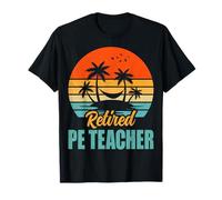 Retro Retired PE Teacher Physical Education Coach Retirement T-Shirt