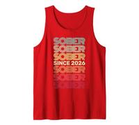 Retro Retro Sober Since 2026 AA NA Est Recovery Girls Tank Top
