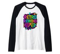 Retro Rewind 80's Costume Raglan Baseball Tee