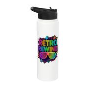 Retro Rewind 80's Costume Stainless Steel Insulated Water Bottle