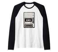 Retro Rewind: Vintage 80s Tape Recorder Mixed Tape Memories Raglan Baseball Tee