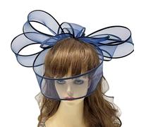 Retro Ribbon Net Flower Hair Clip Flower Hairpiece Costume Studded Oversized Flower Hairpin for Party