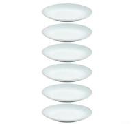 Retro Rim Melamine Plates 6 Pcs Rustic Earthy Design(Blue)