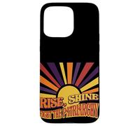 Retro Rise Shine Fight the Patriarchy Sunburst Graphic Case for iPhone 15 Pro Max