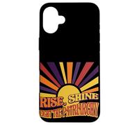 Retro Rise Shine Fight the Patriarchy Sunburst Graphic Case for iPhone 16 Plus
