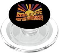 Retro Rise Shine Fight the Patriarchy Sunburst Graphic PopSockets PopGrip for MagSafe