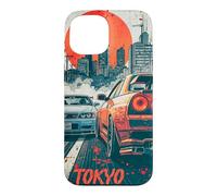 Retro Rising Sun Distress Tokyo JDM Drift Racing Cars Art Case for iPhone 15